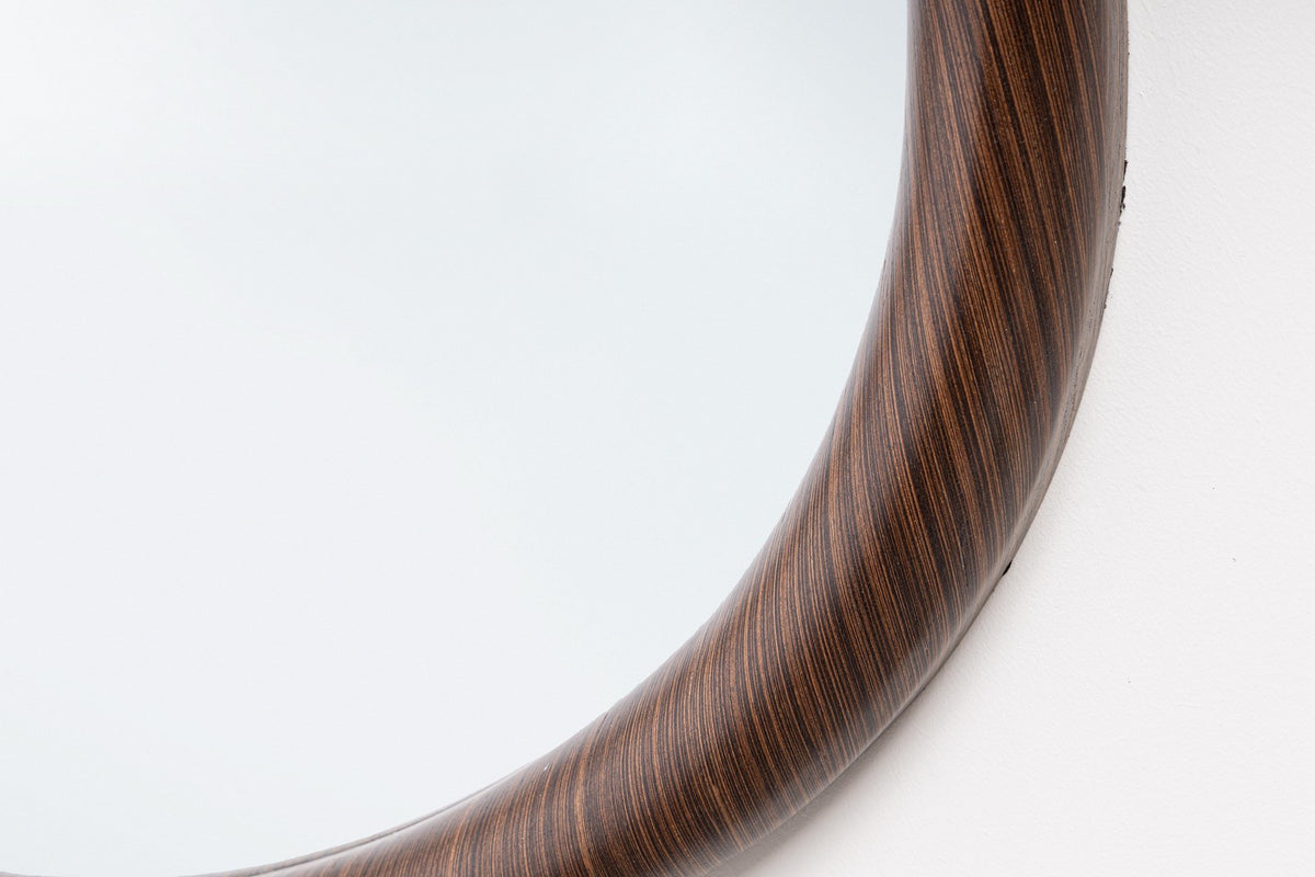 Specchio da Parete Forma Organica con Cornice in Legno di Quercia - OTILIA