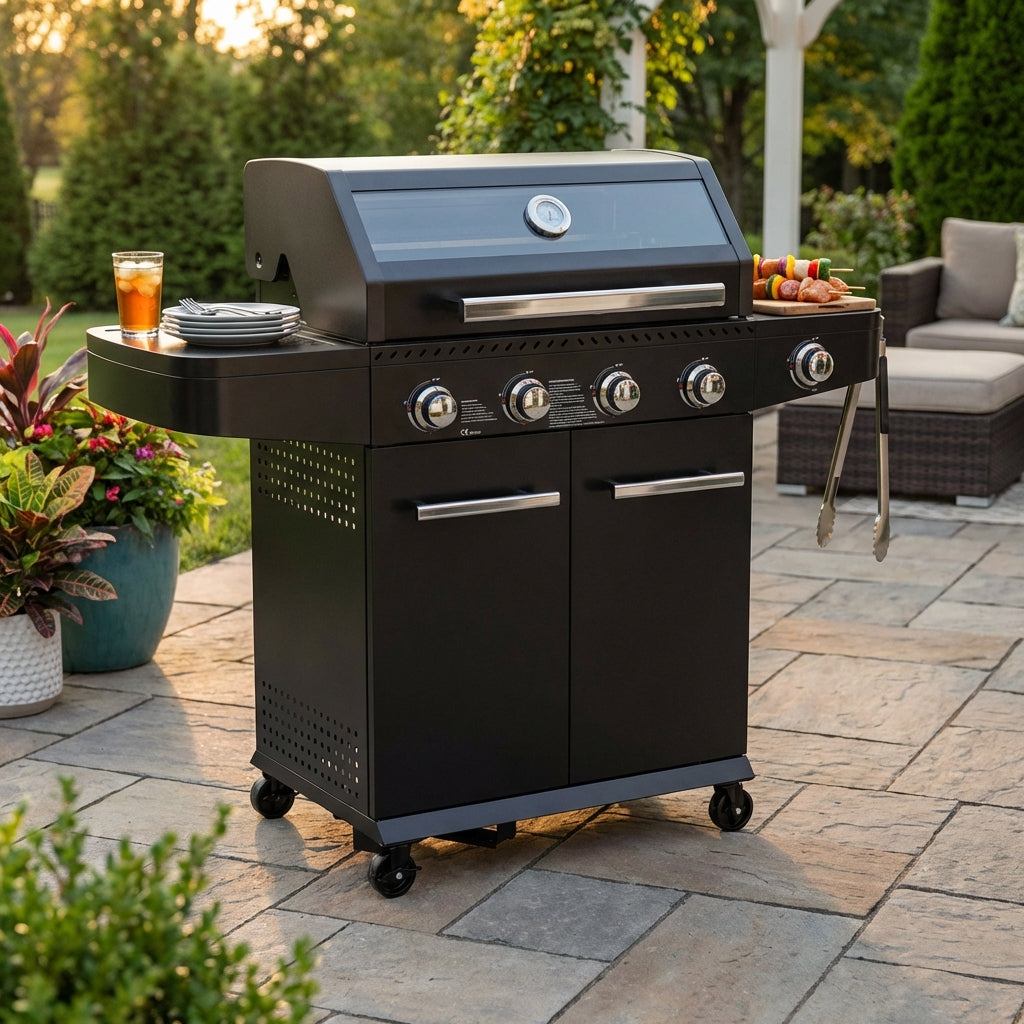barbecue_a_gas_4_fuochi_in_acciaio_con_griglia_scaldavivande_su_ruote__selenvia