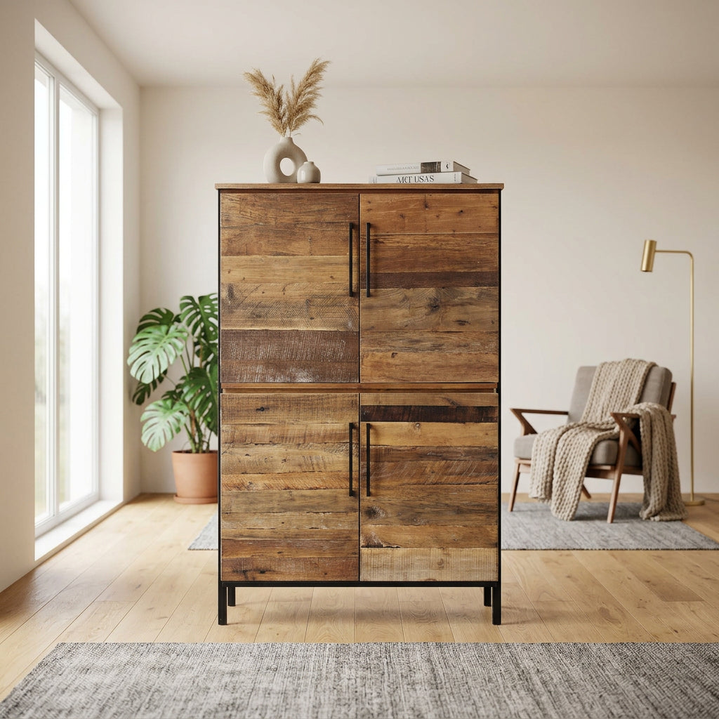credenza_moderna_con_quattro_ante_in_legno_metallo_cm_100x40x160__darwin