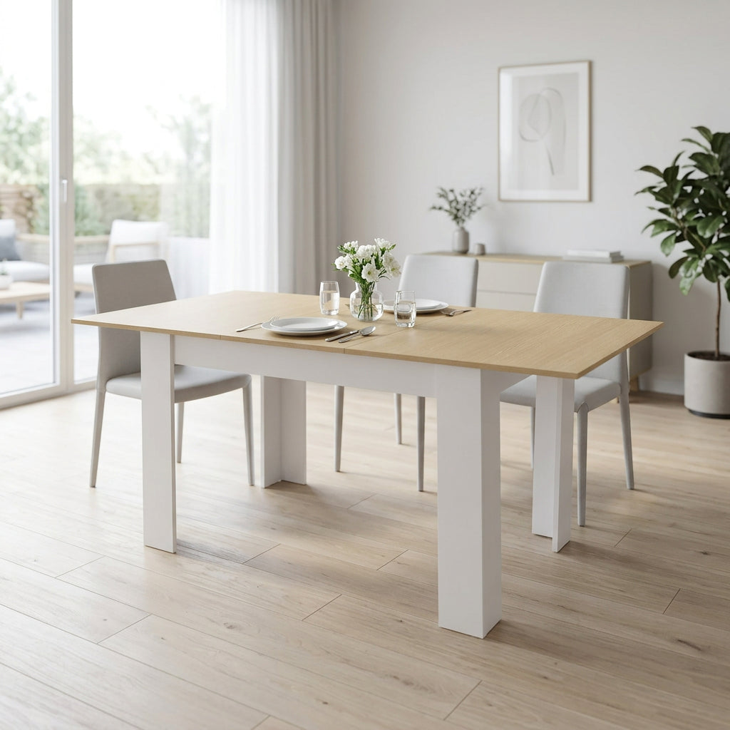 tavolo_allungabile_in_legno_con_piano_rovere_e_gambe_bianche__isortis