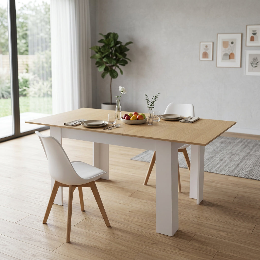 tavolo_allungabile_in_legno_con_piano_rovere_e_gambe_bianche__isortis