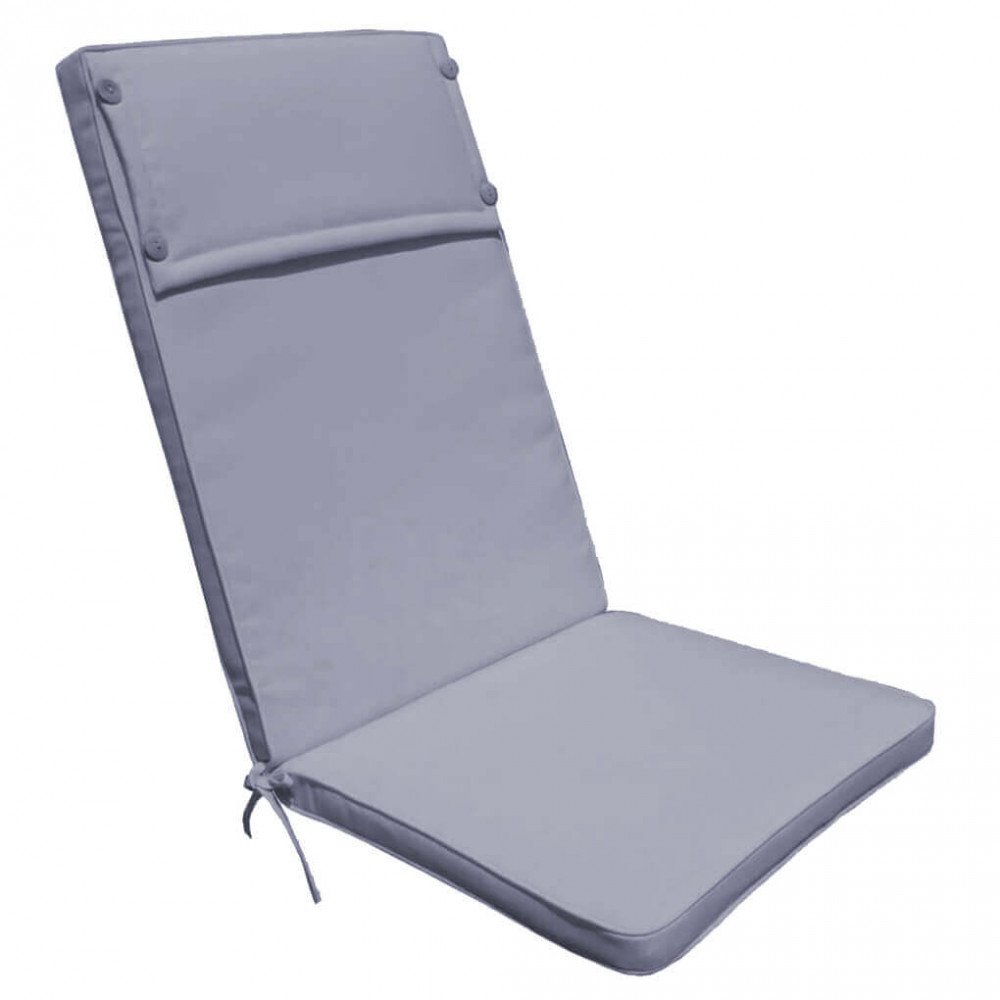 Cuscino ALTO 115 grigio su fondo bianco, poggiatesta con bottoni #colore_Grigio