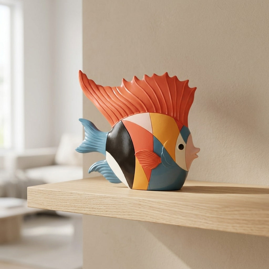 Pesce decorativo in resina 28x8x25 cm - RUBIC
