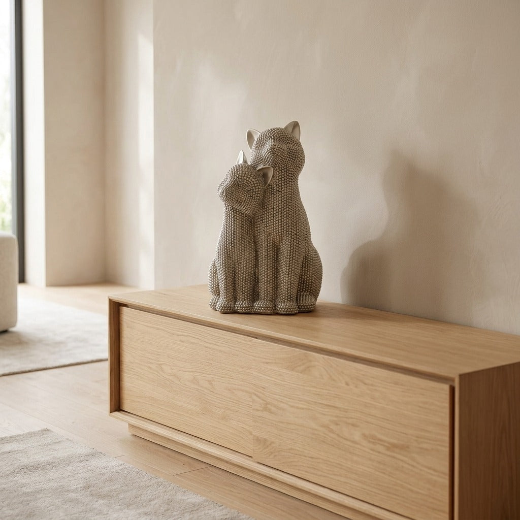 Statuetta Coppia di Gatti Decorativi con Brillanti - SPARKY