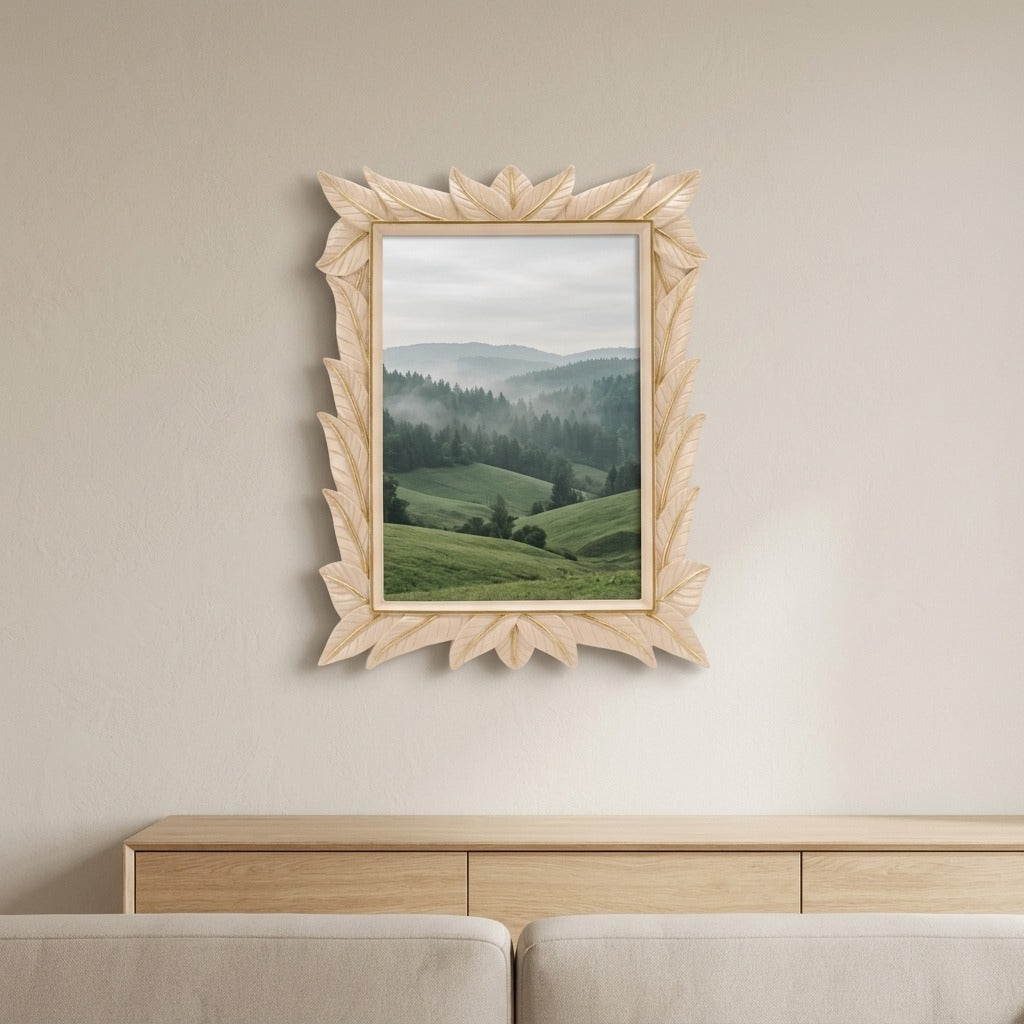 Cornice portafoto da parete 15x20 cm in stile naturale - LEAFFY