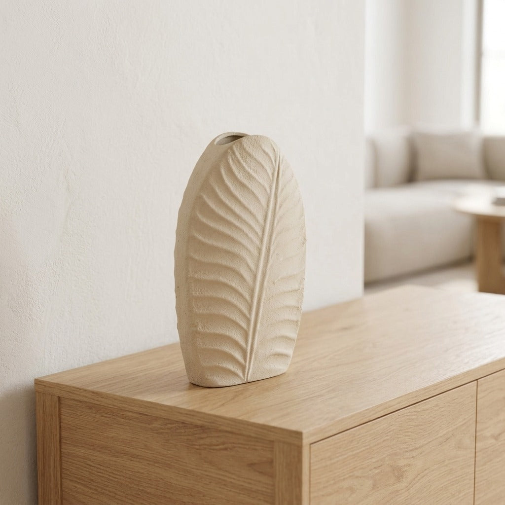 Vaso Alto in Ceramica Effetto Sabbia - DUNE