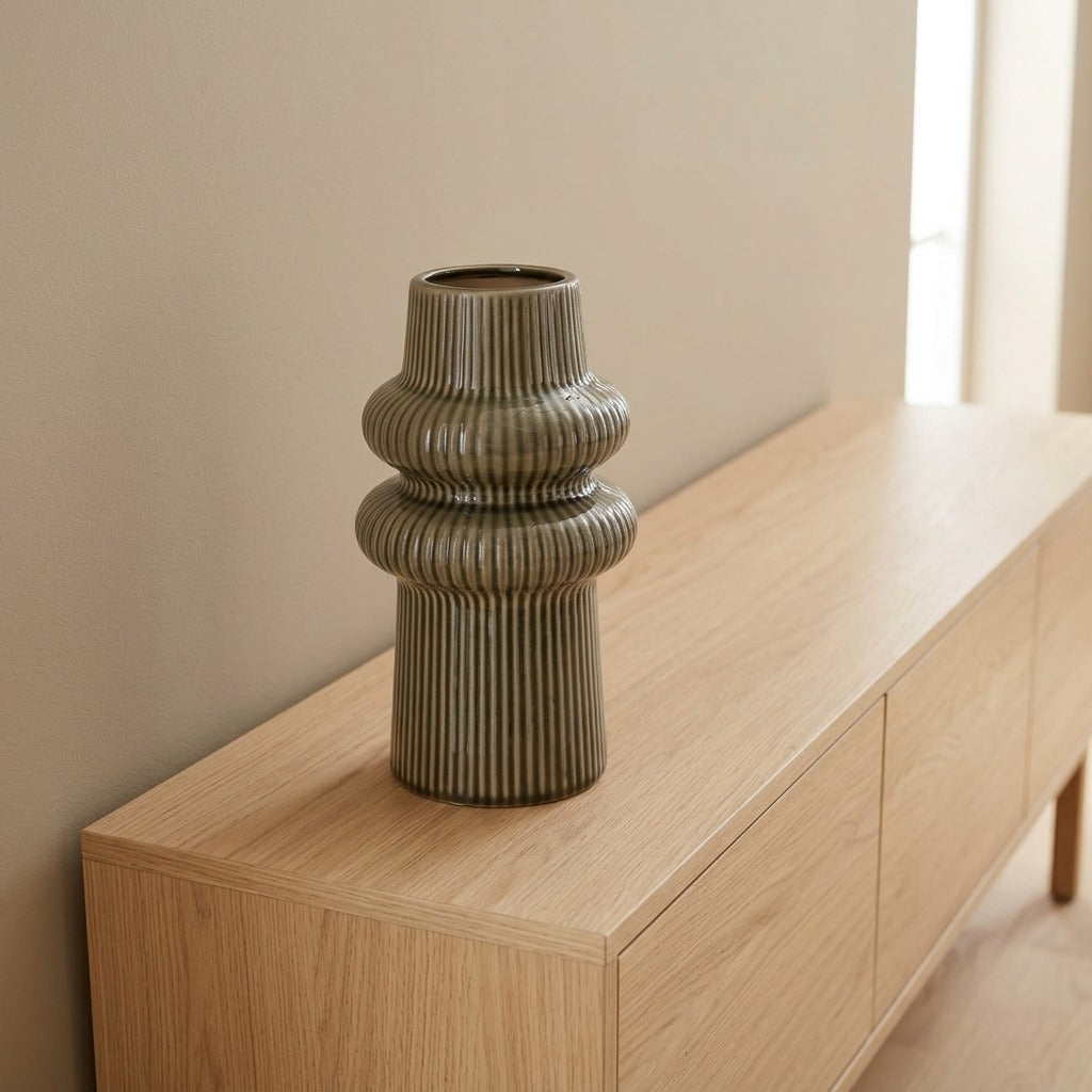Vaso decorativo rotondo in ceramica 13x25 cm - ARMONY