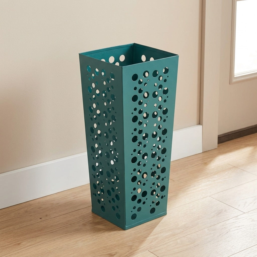 Portaombrelli moderno con design perforato 19x19x48 cm - OMBRELLI