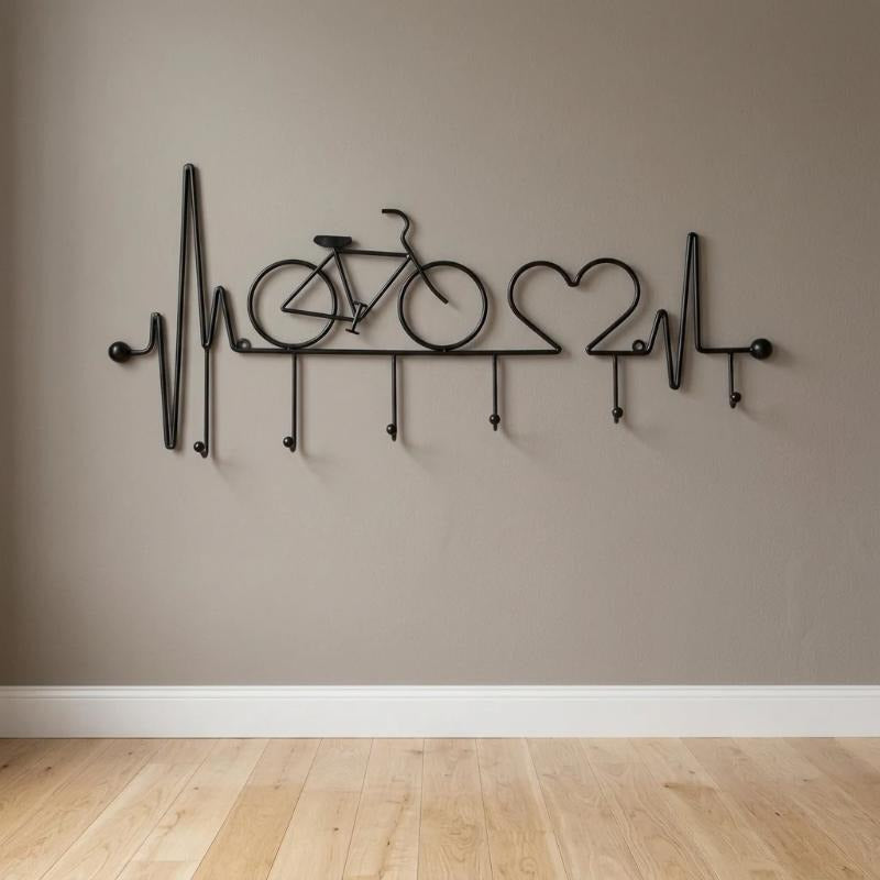 Appendiabiti da Muro a Forma di Bicicletta in Metallo - BICICLETTA