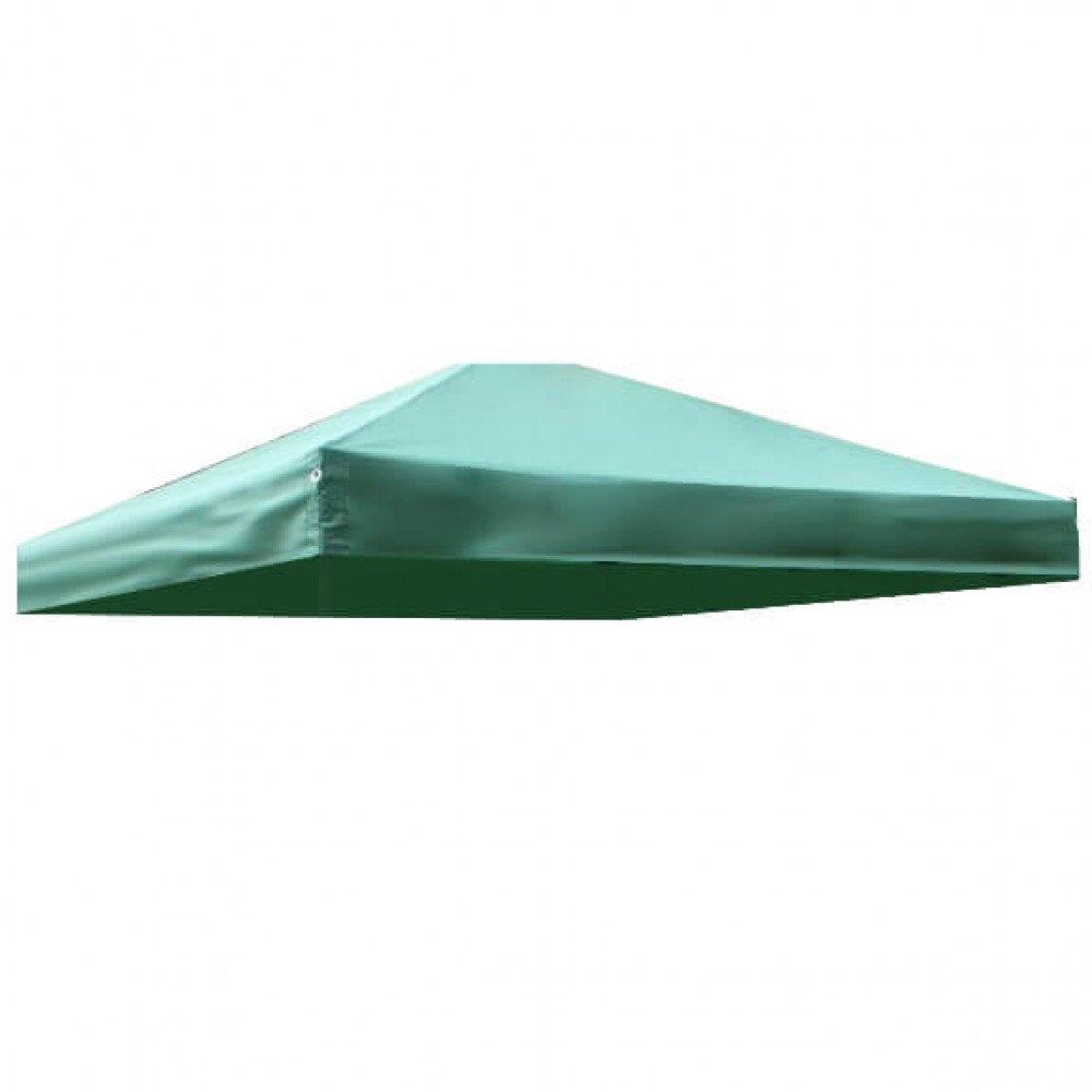 Telo verde CLOTH per gazebo ripreso dal basso, con occhiello metallico nell'angolo #colore_Verde