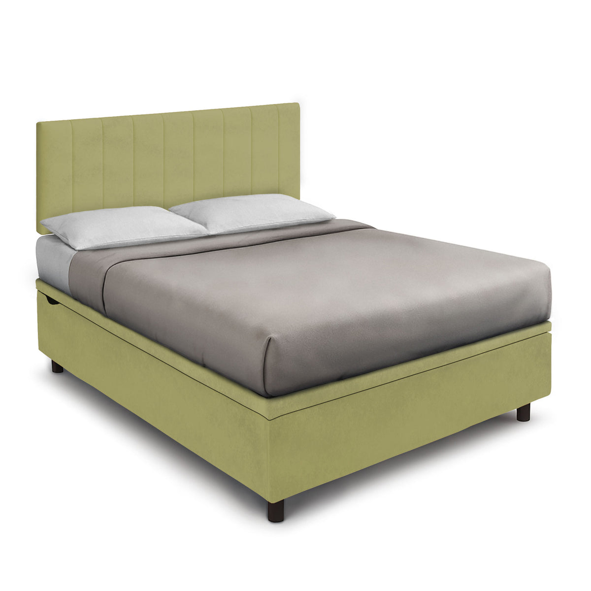 Letto contenitore BOXMAX tè verde alla francese, vista di tre quarti #colore_Tè verde
