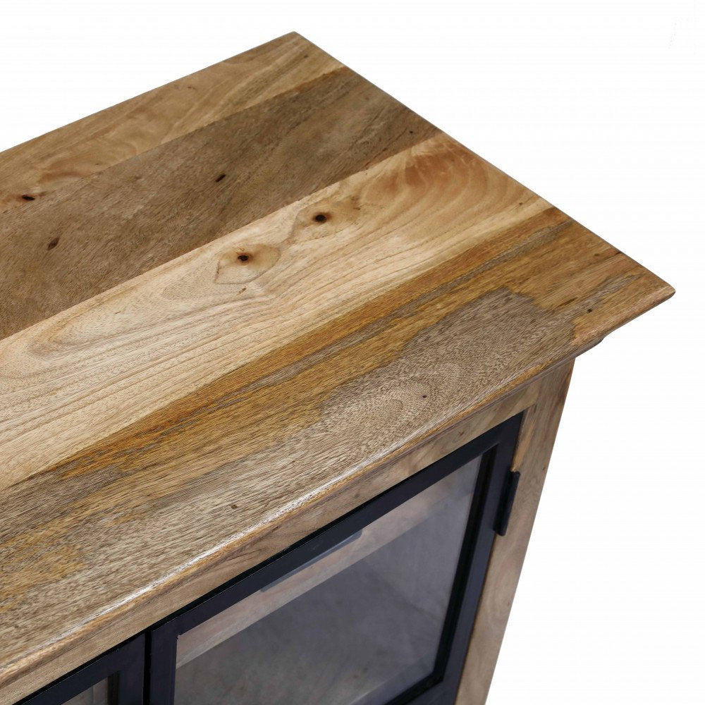 Piano superiore CLYDE marrone visto dall'alto, listelli di legno con venature evidenti