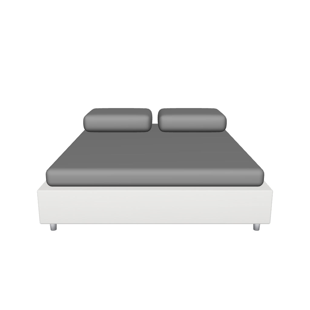 Letto Matrimoniale rivestito in Similpelle - AZELIA in 3D