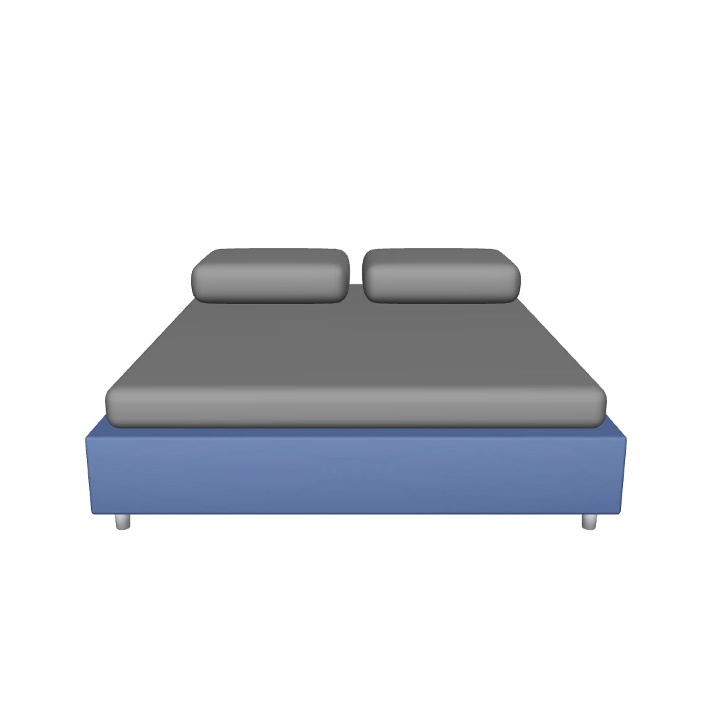 Letto Matrimoniale rivestito in Similpelle - AZELIA in 3D