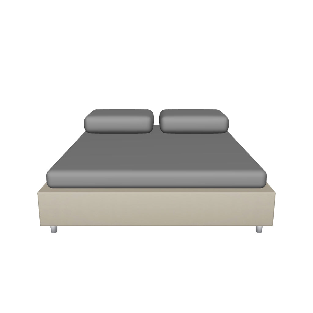 Letto Matrimoniale rivestito in Similpelle - AZELIA in 3D
