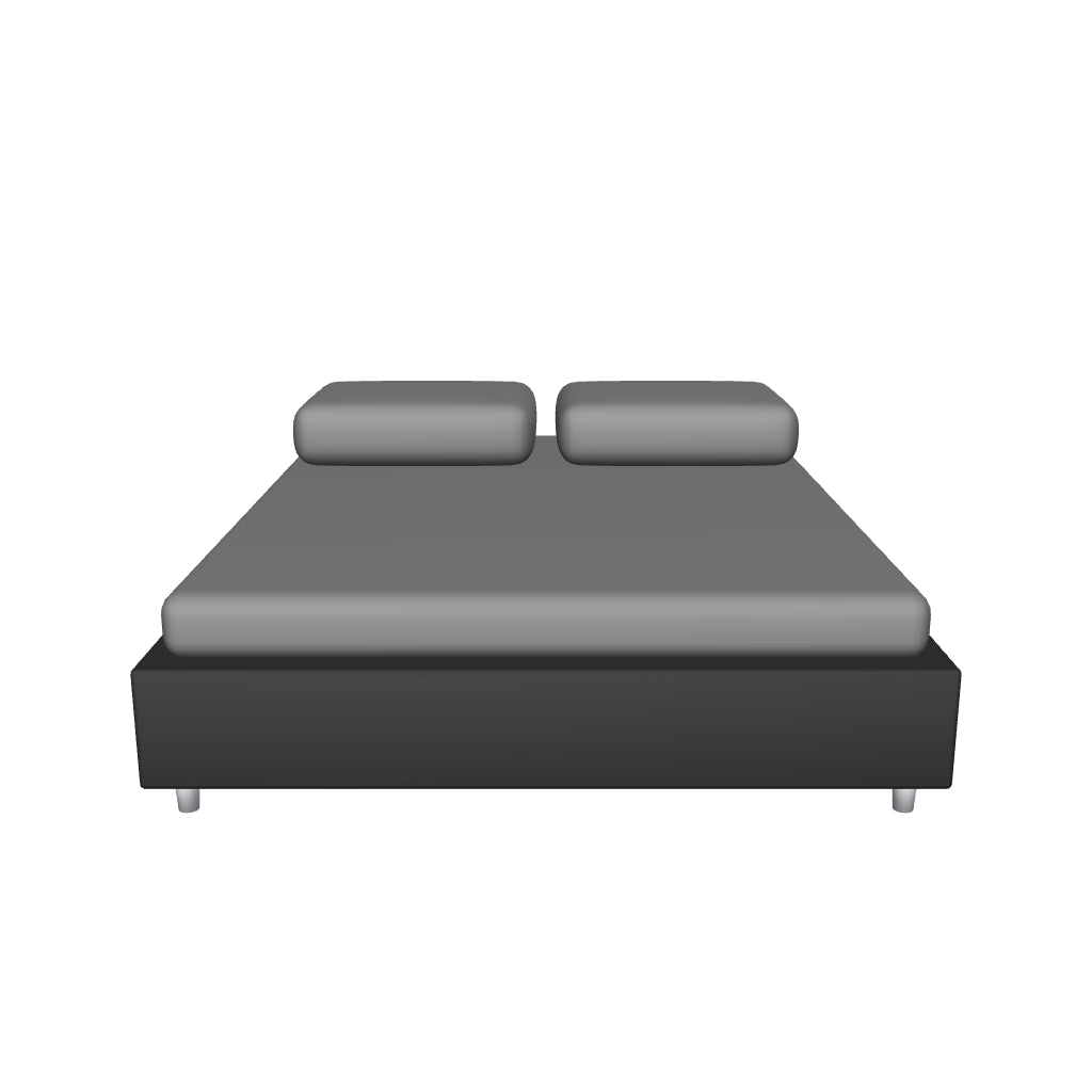 Letto Matrimoniale rivestito in Similpelle - AZELIA in 3D