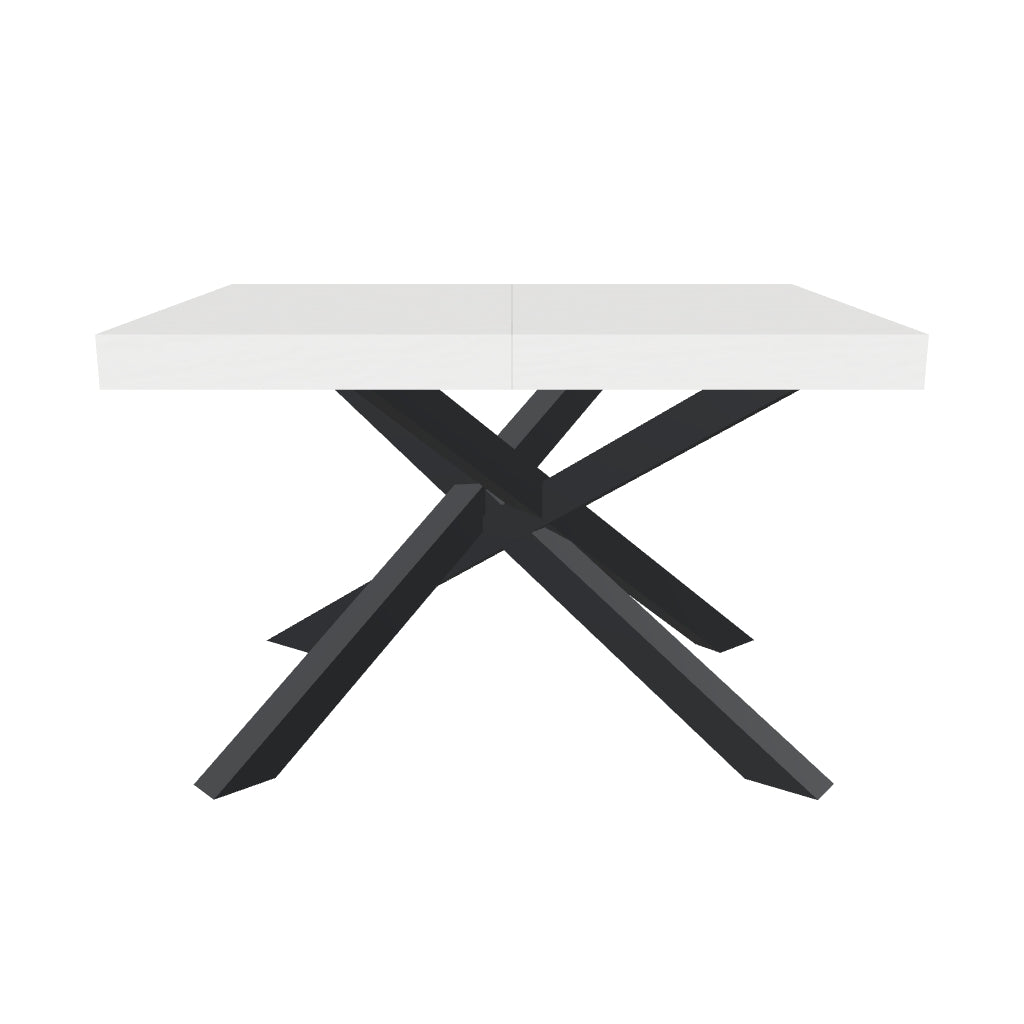 Tavolo da Pranzo Allungabile in Nobilitato con Base a X - VOLANTIS in 3D