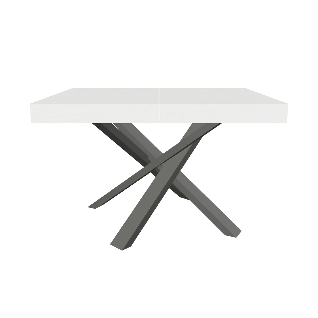 Tavolo da Pranzo Allungabile in Nobilitato e Ferro - NIKET in 3D