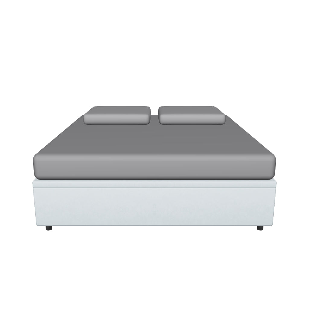 Letto King Size Contenitore Imbottito in Microfibra - BOXMAX in 3D