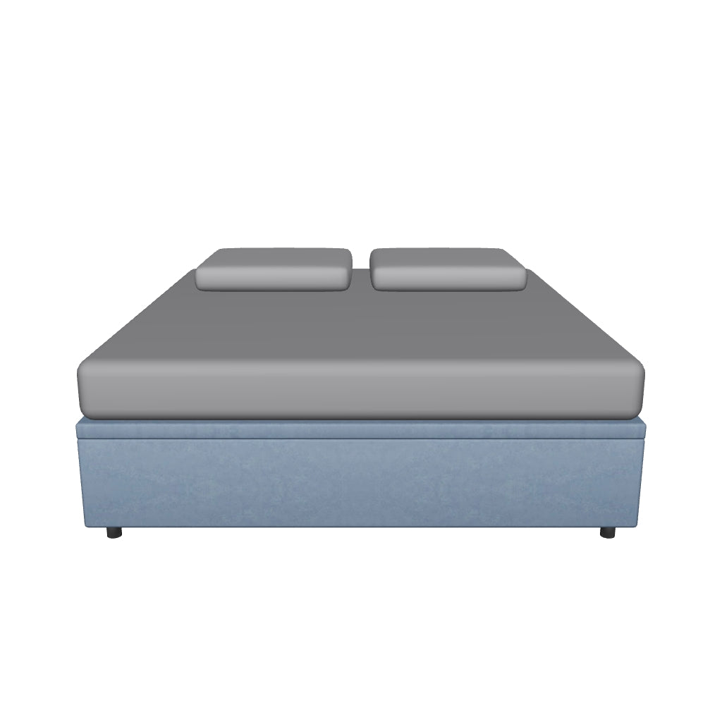 Letto King Size Contenitore Imbottito in Microfibra - BOXMAX in 3D