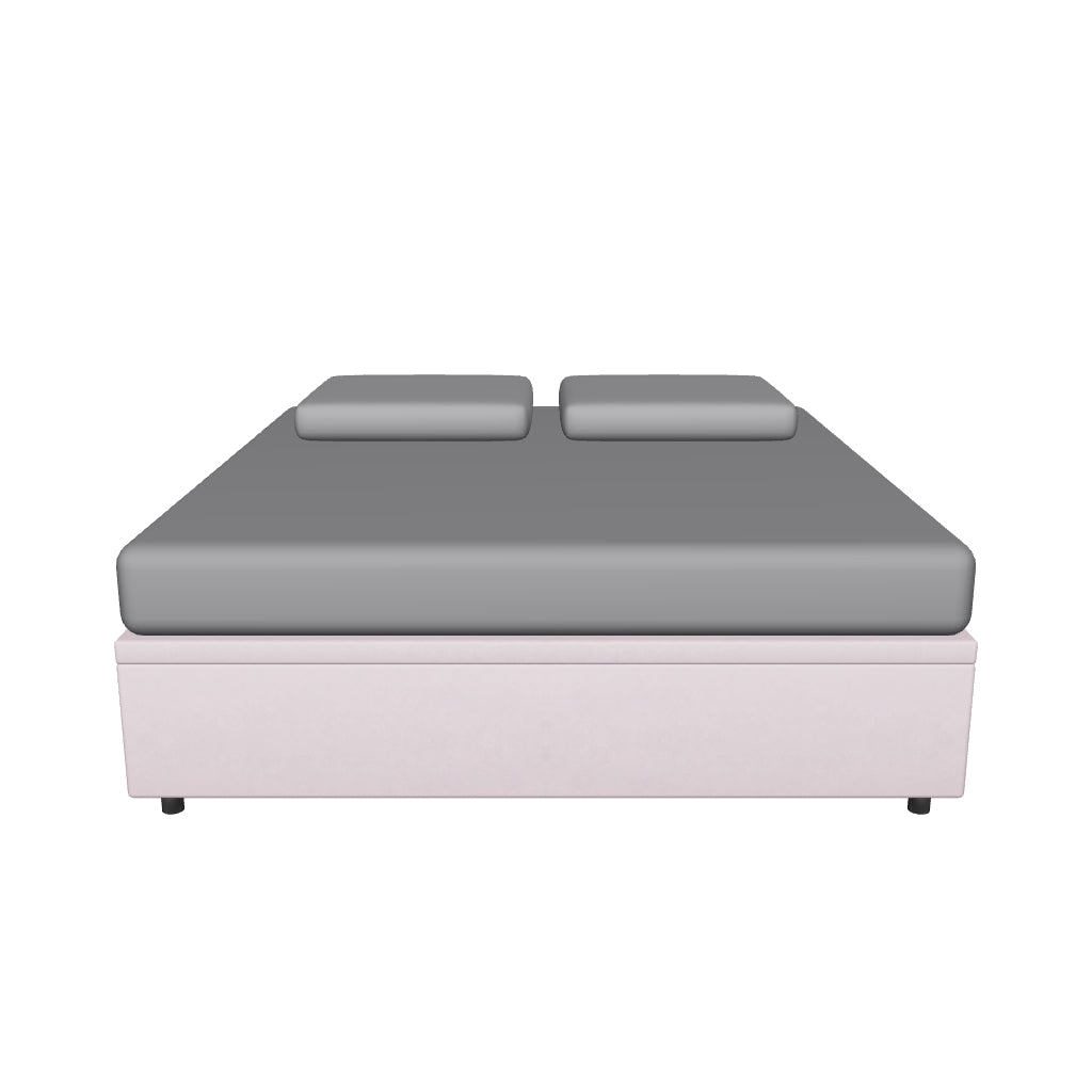 Letto King Size Contenitore Imbottito in Microfibra - BOXMAX in 3D