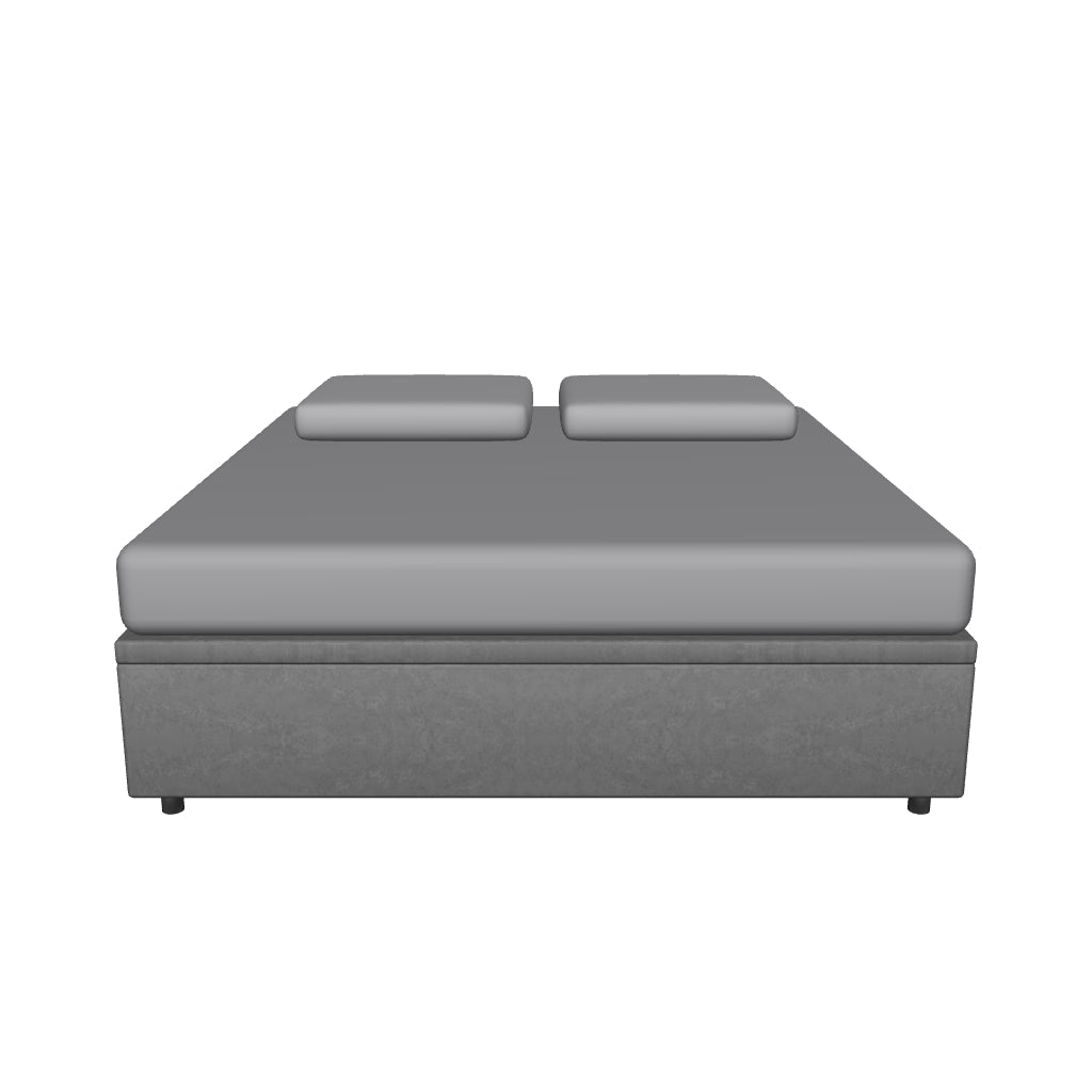 Letto King Size Contenitore Imbottito in Microfibra - BOXMAX in 3D