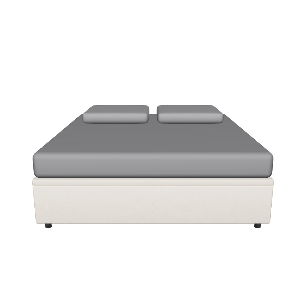 Letto King Size Contenitore Imbottito in Microfibra - BOXMAX in 3D