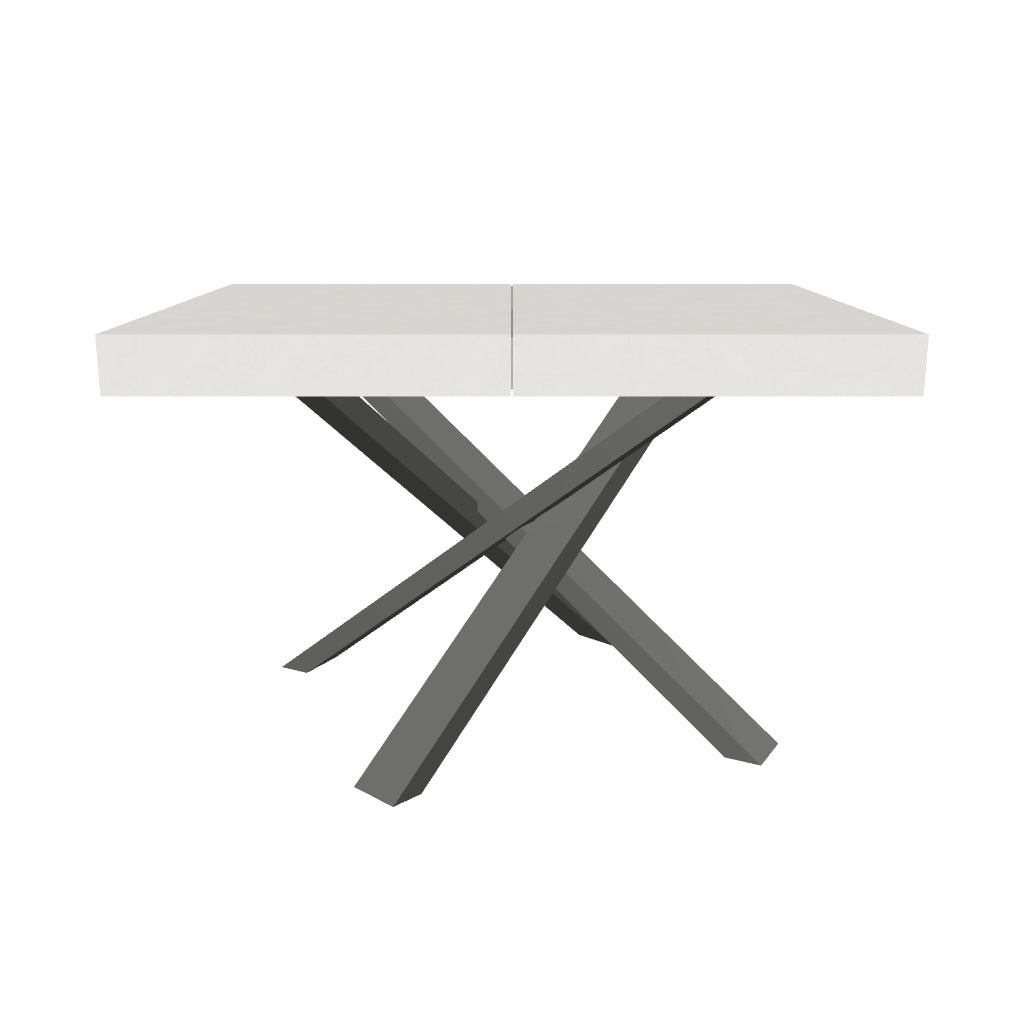 Tavolo da Pranzo Allungabile in Nobilitato e Ferro - NIKET in 3D
