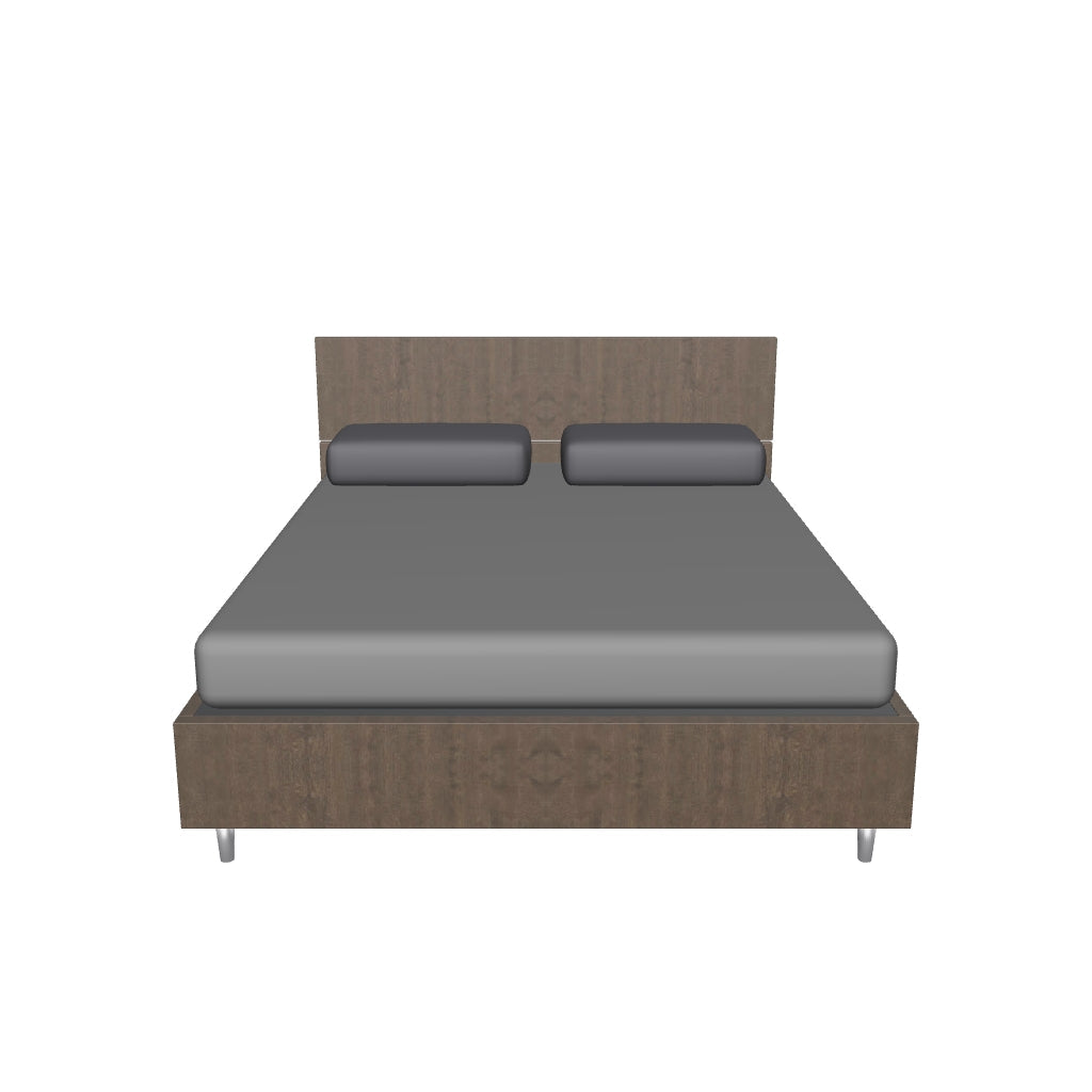 Letto Matrimoniale Contenitore con Testata Dritta - DEMAS in 3D