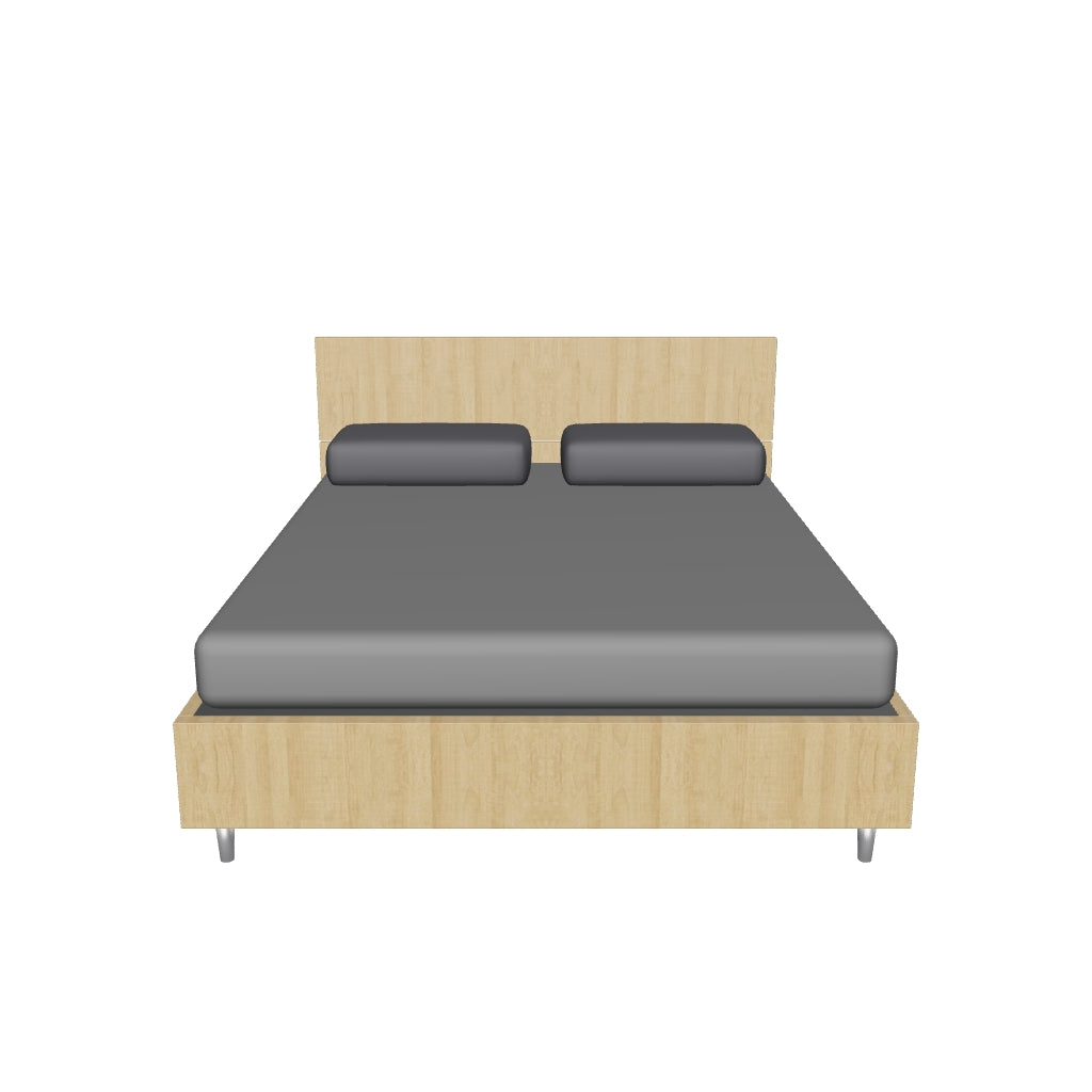 Letto Matrimoniale Contenitore con Testata Dritta - DEMAS in 3D