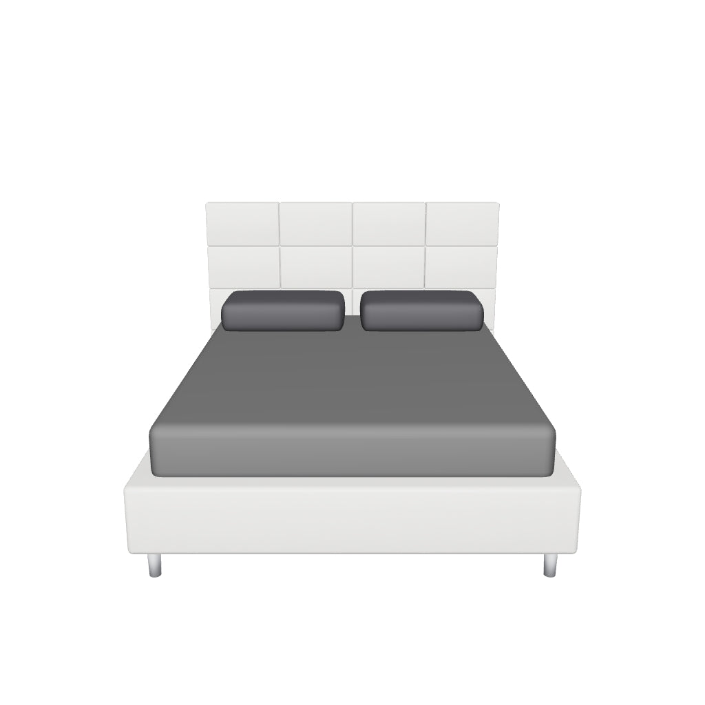 Letto Matrimoniale Imbottito in Similpelle - MIKA in 3D
