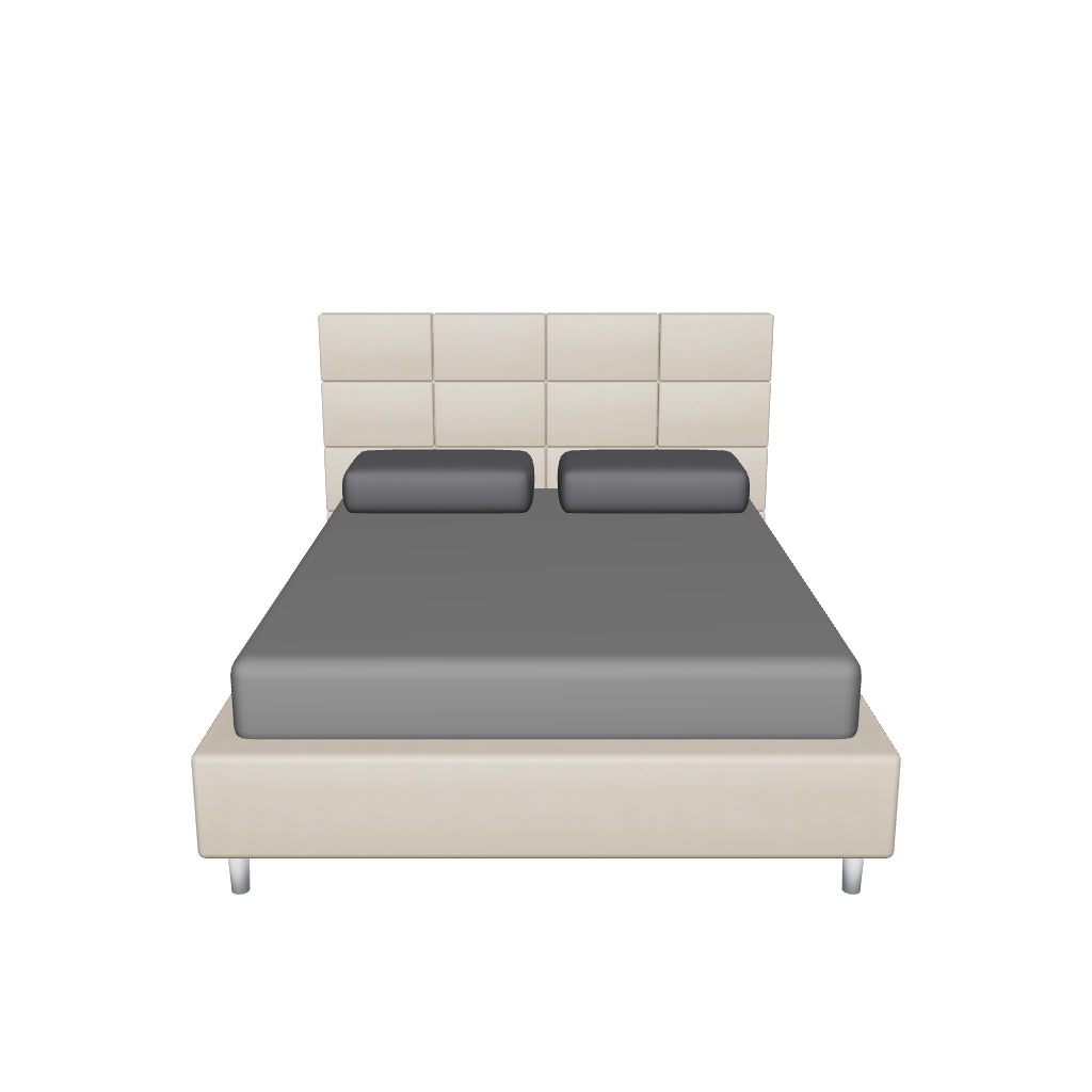 Letto Matrimoniale Imbottito in Similpelle - MIKA in 3D