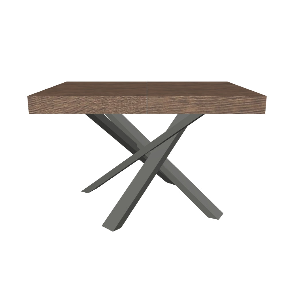 Tavolo da Pranzo Allungabile in Nobilitato e Ferro - NIKET in 3D