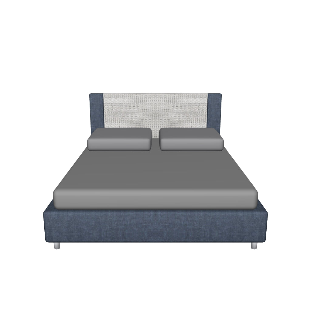 Letto Matrimoniale Imbottito in Tessuto Labirinto - ROSAL in 3D