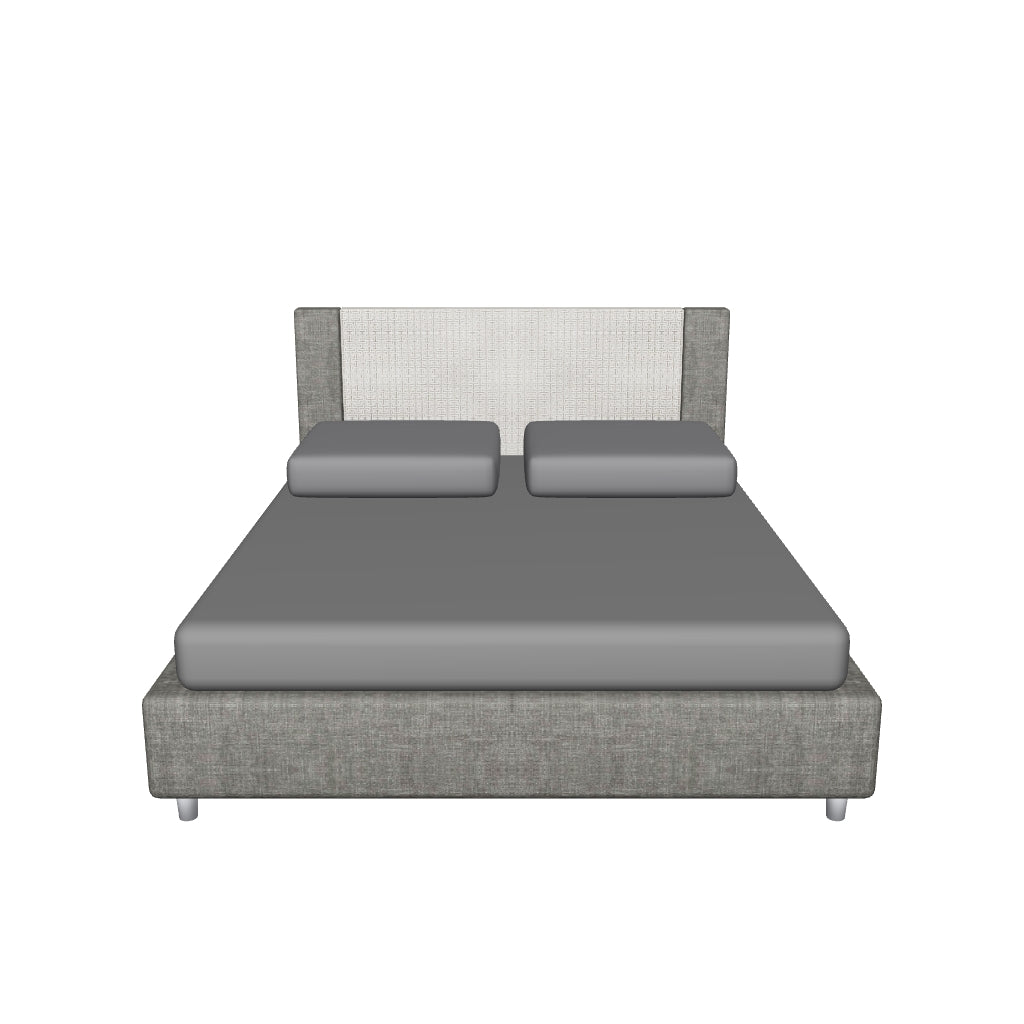 Letto Matrimoniale Imbottito in Tessuto Labirinto - ROSAL in 3D
