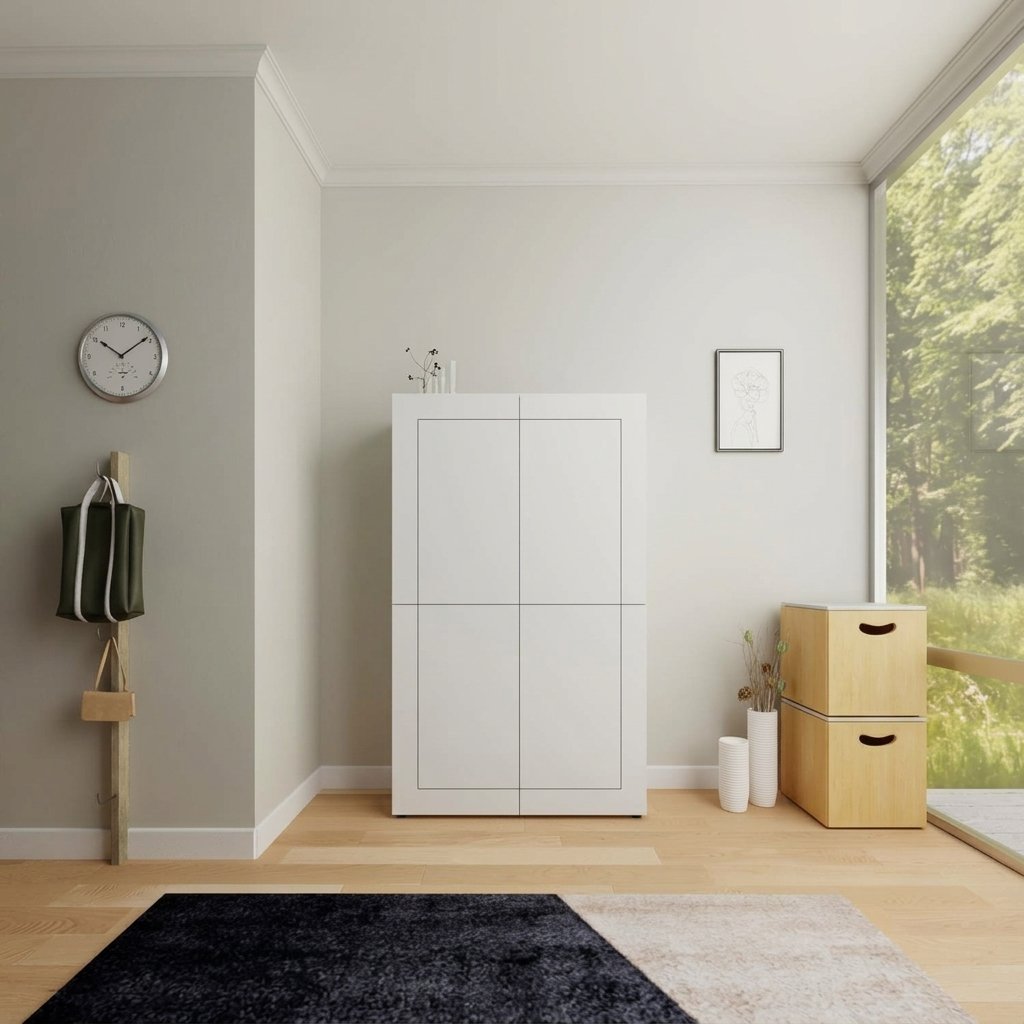 Credenza Alta a 4 Ante in Nobilitato - ELIOS