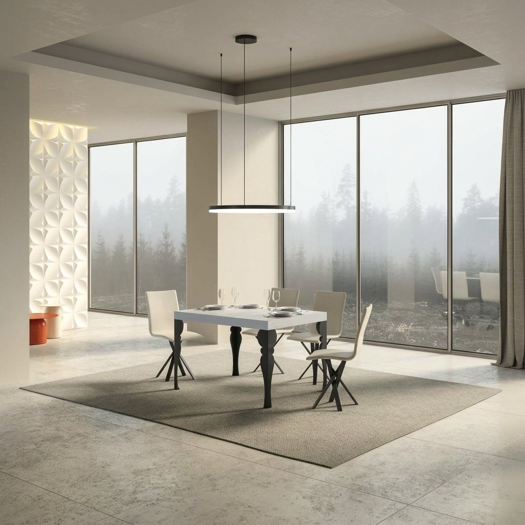 Tavolo da Pranzo Allungabile in Nobilitato e Acciaio - PAXON PREMIUM