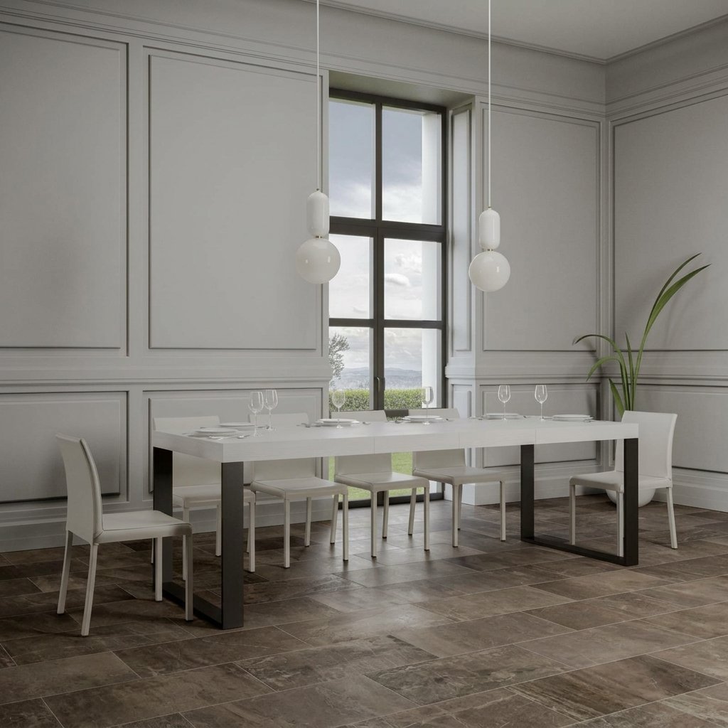 Tavolo da Pranzo Allungabile in Nobilitato - TECNO PREMIUM